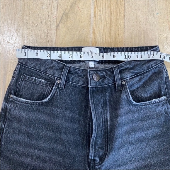 ANINE BING frayed high-rise bootcut jeans in dark gray - Picture 12 of 13